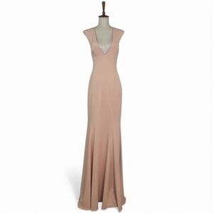 Jay Godfrey Victoria Dress Women’s 6 Plunging V-Neck Sleeveless‎ Mermaid Maxi